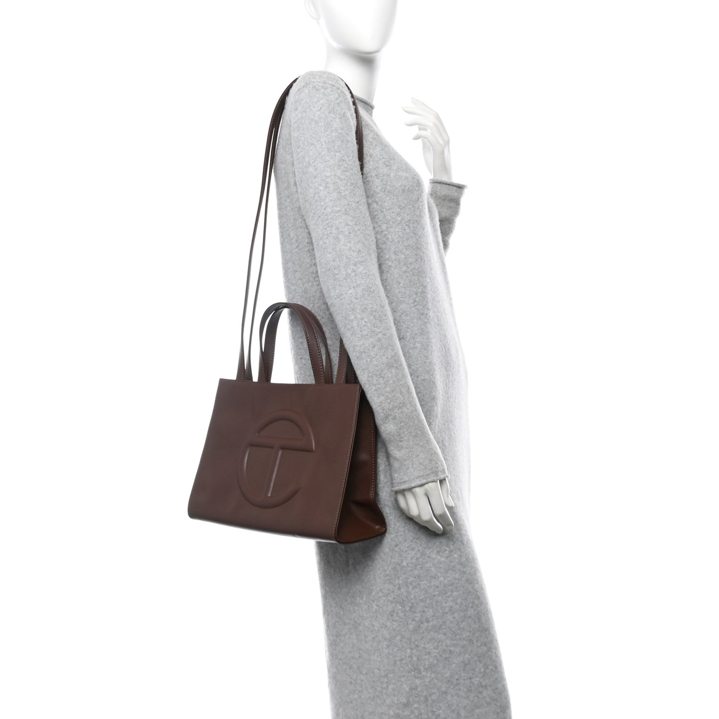 Vegan Leather Shmedium Shopping Bag Chocolate