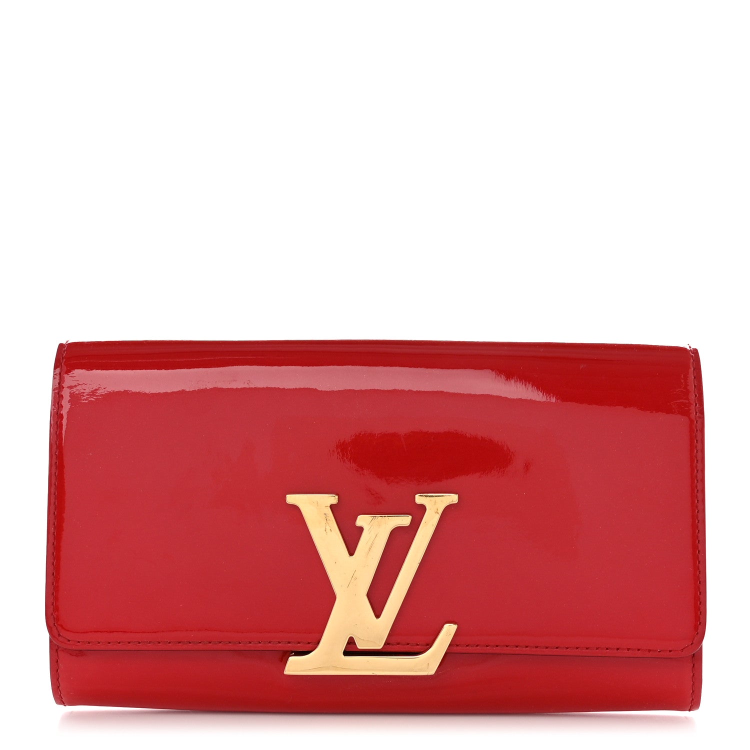 Louis Vuitton Patent Louise Clutch Cherry 1 of 12