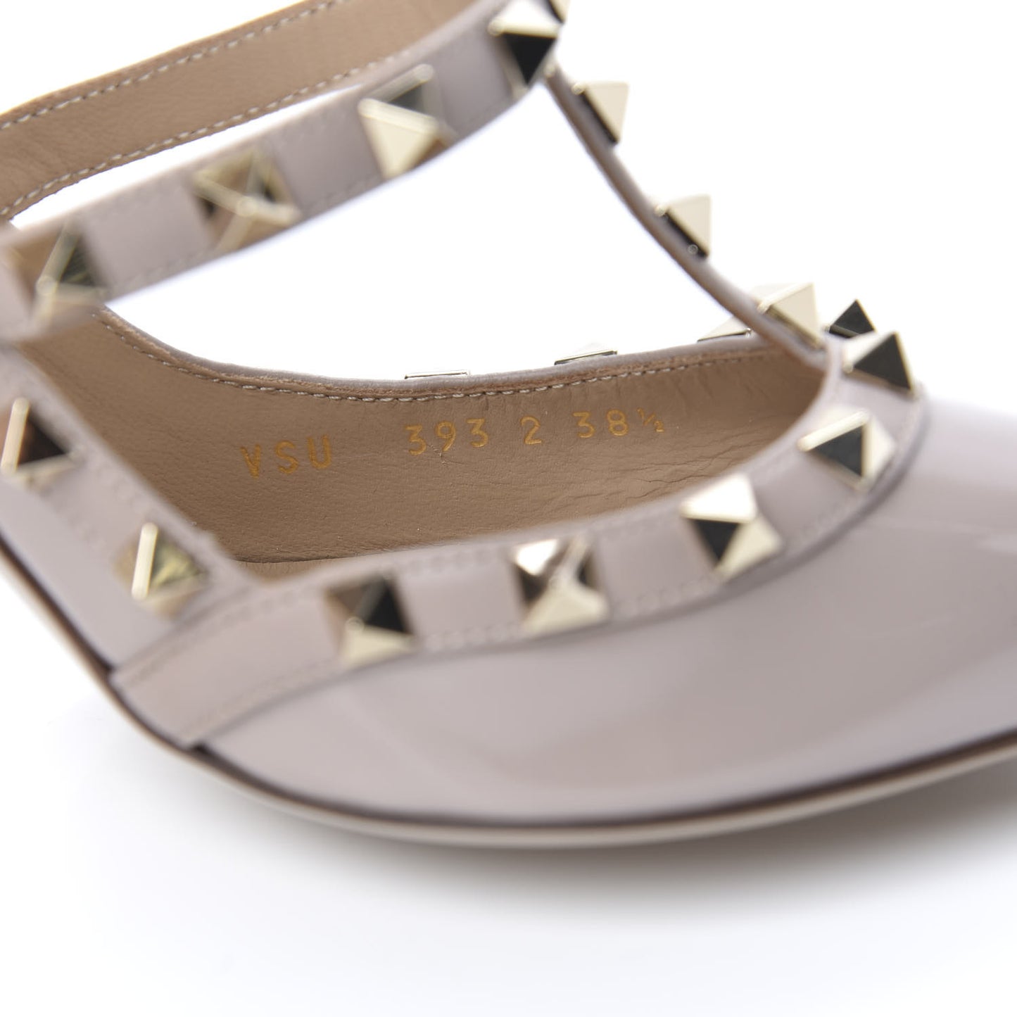 Patent Rockstud Ankle Strap Pumps 38.5 Poudre
