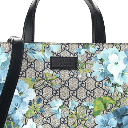 Gucci Soft GG Supreme Monogram Blooms Vertical Tote Blue 8 of 10