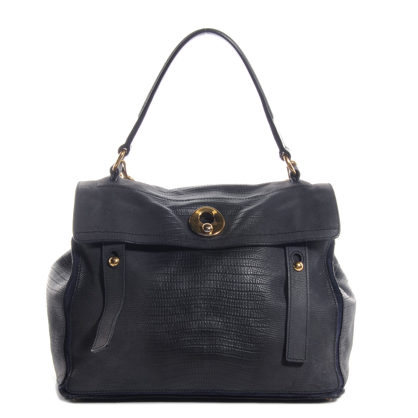 Leather Lizard Embossed Muse Two Blue
