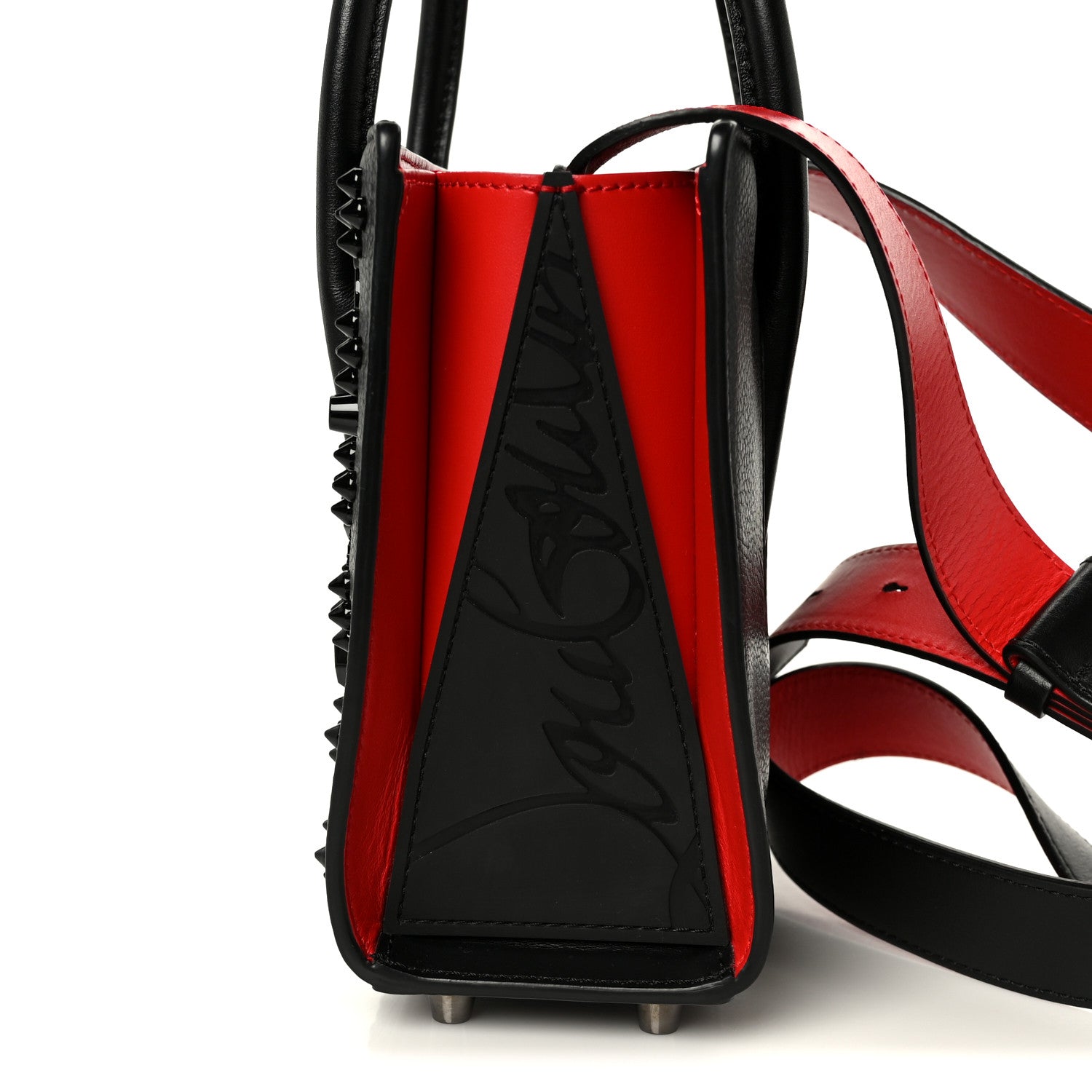 Christian Louboutin Calfskin Spikes Loubinthesky Mini Paloma Black 12 of 12