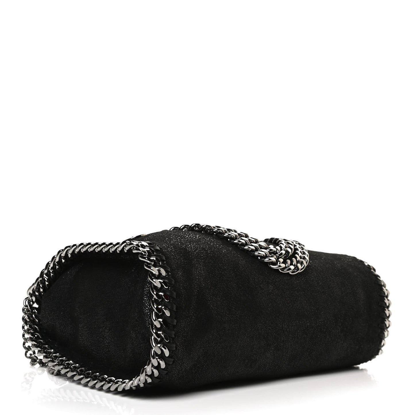 Shaggy Deer Mini Falabella Fold Over Tote Black