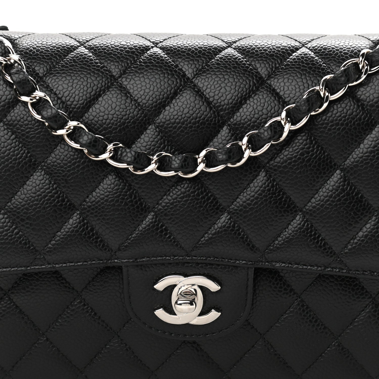 Chanel Caviar Quilted Medium Double Flap Black 7 of 10