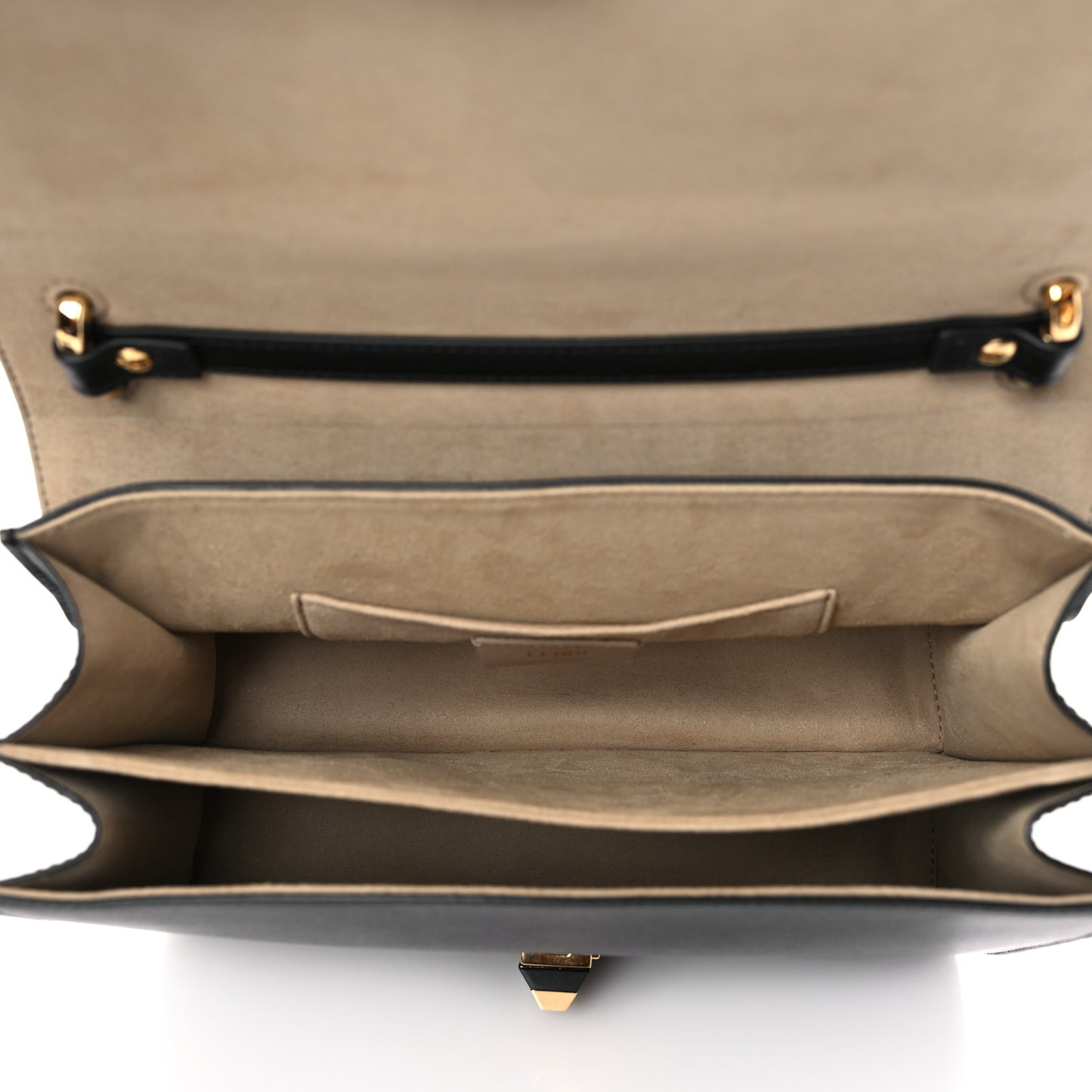 Vitello Liberty Bi-Color FF 1974 Embossed Kan I Shoulder Bag Black Maya