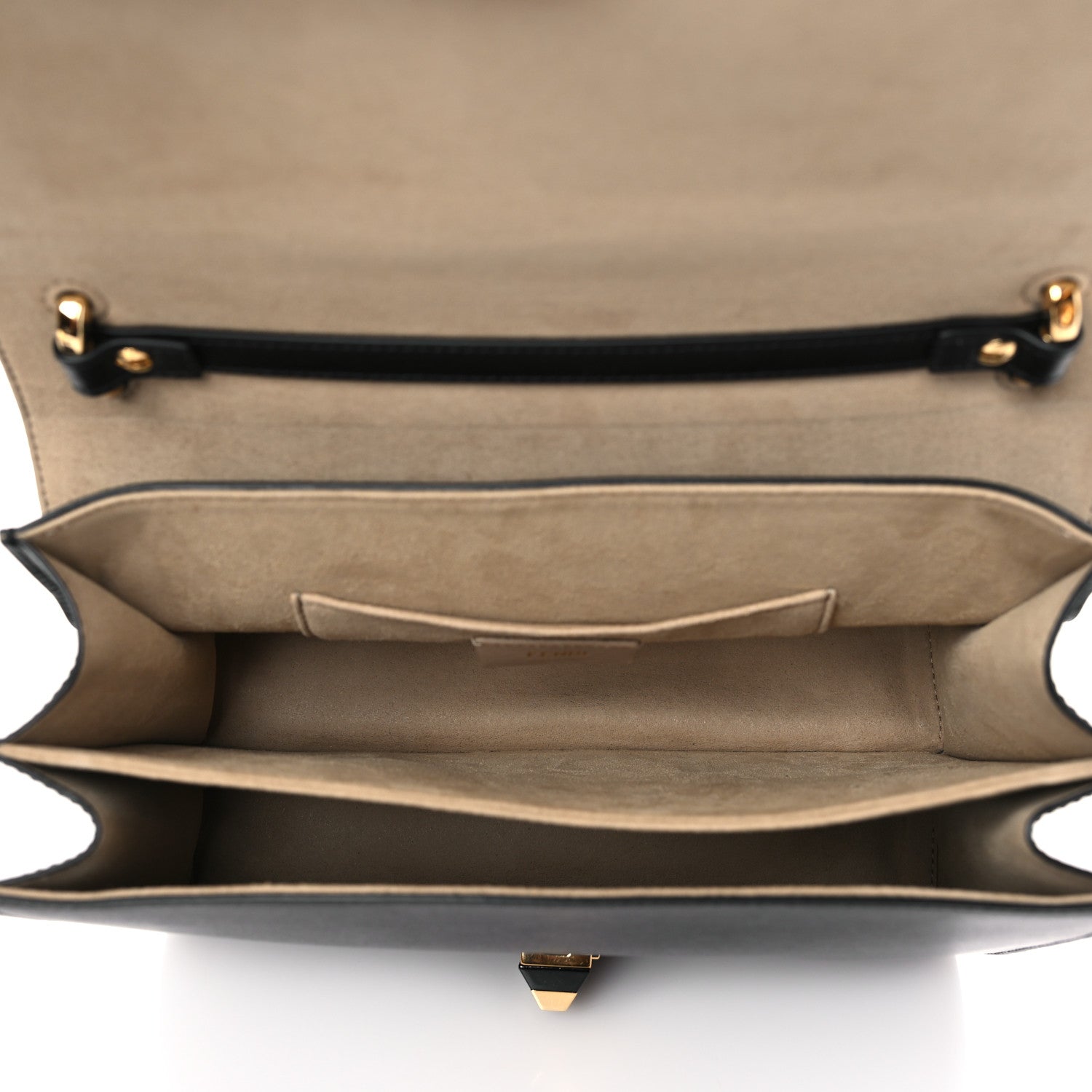 Fendi Vitello Liberty Bi-Color FF 1974 Embossed Kan I Shoulder Bag Black Maya 5 of 9