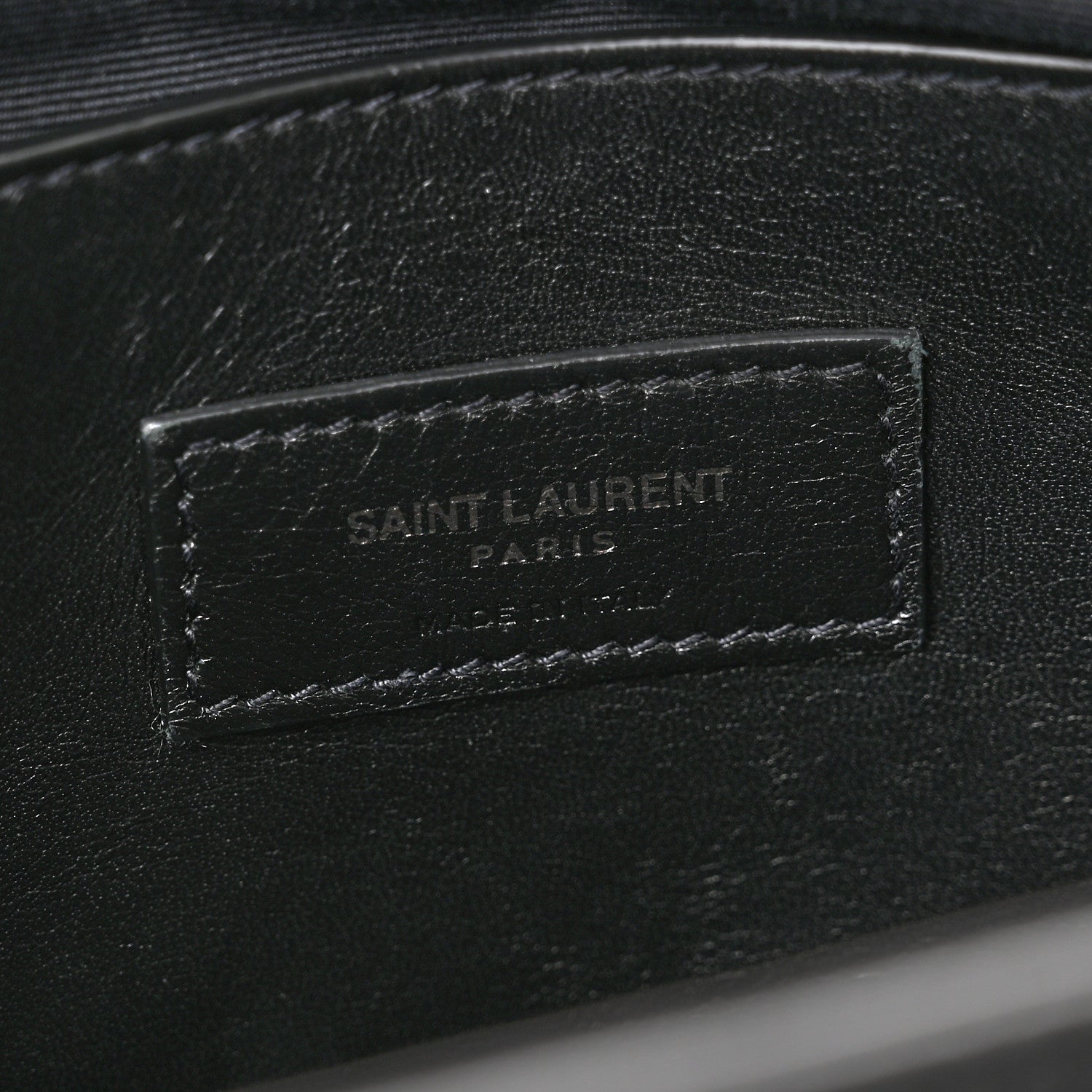 Saint Laurent Calfskin Crocodile Embossed Medium West Hollywood Monogram Fold-Over Grey 5 of 7
