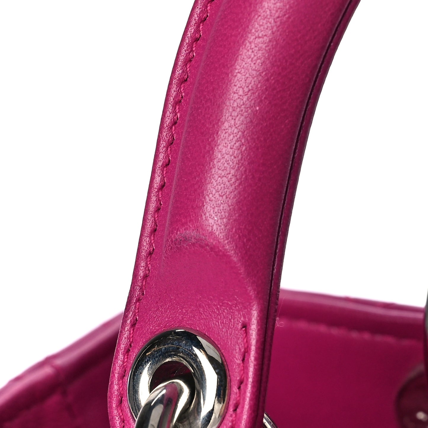 Lambskin Cannage Medium Lady Dior Fuchsia