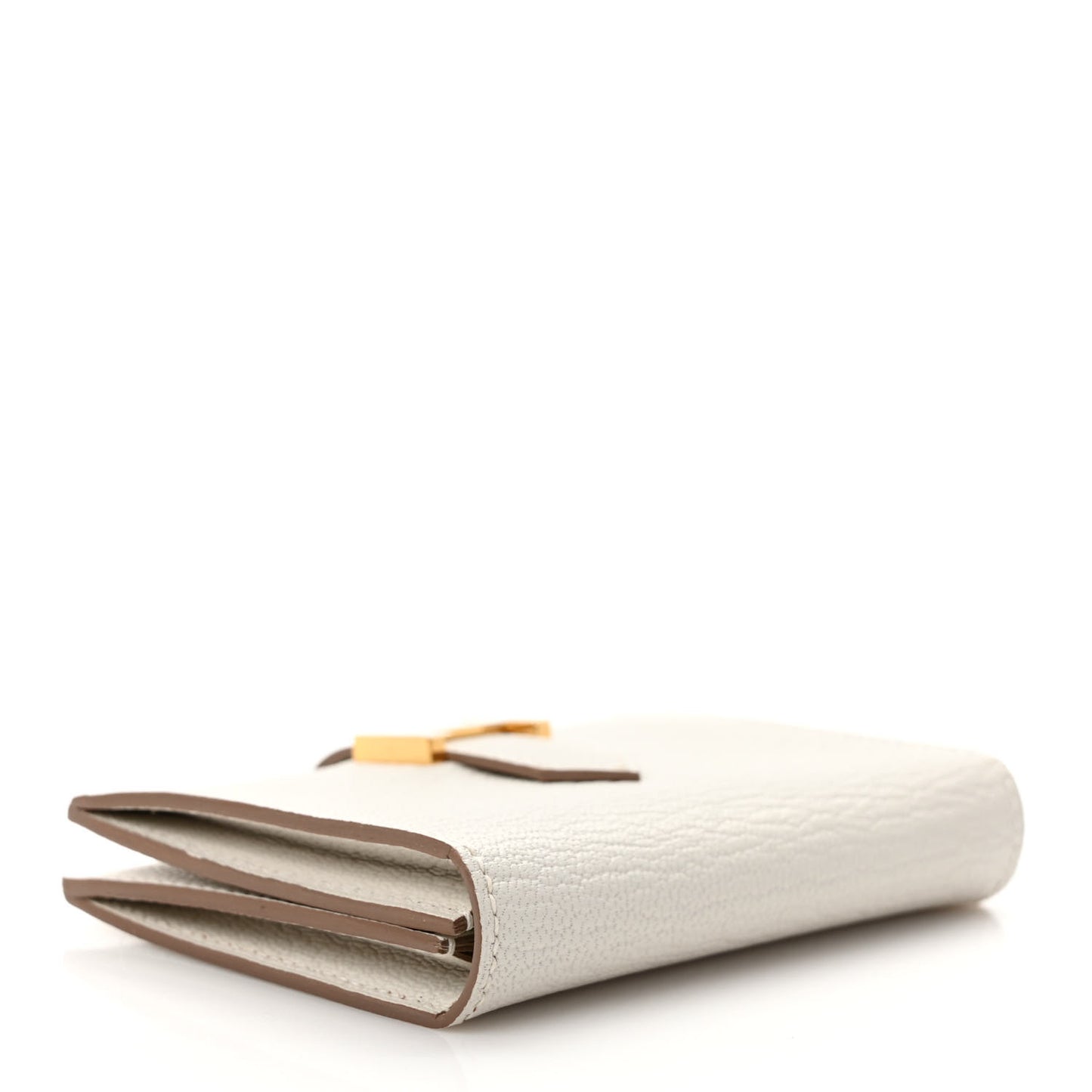 Chevre Mysore Bearn Card Holder Wallet Gris Perle