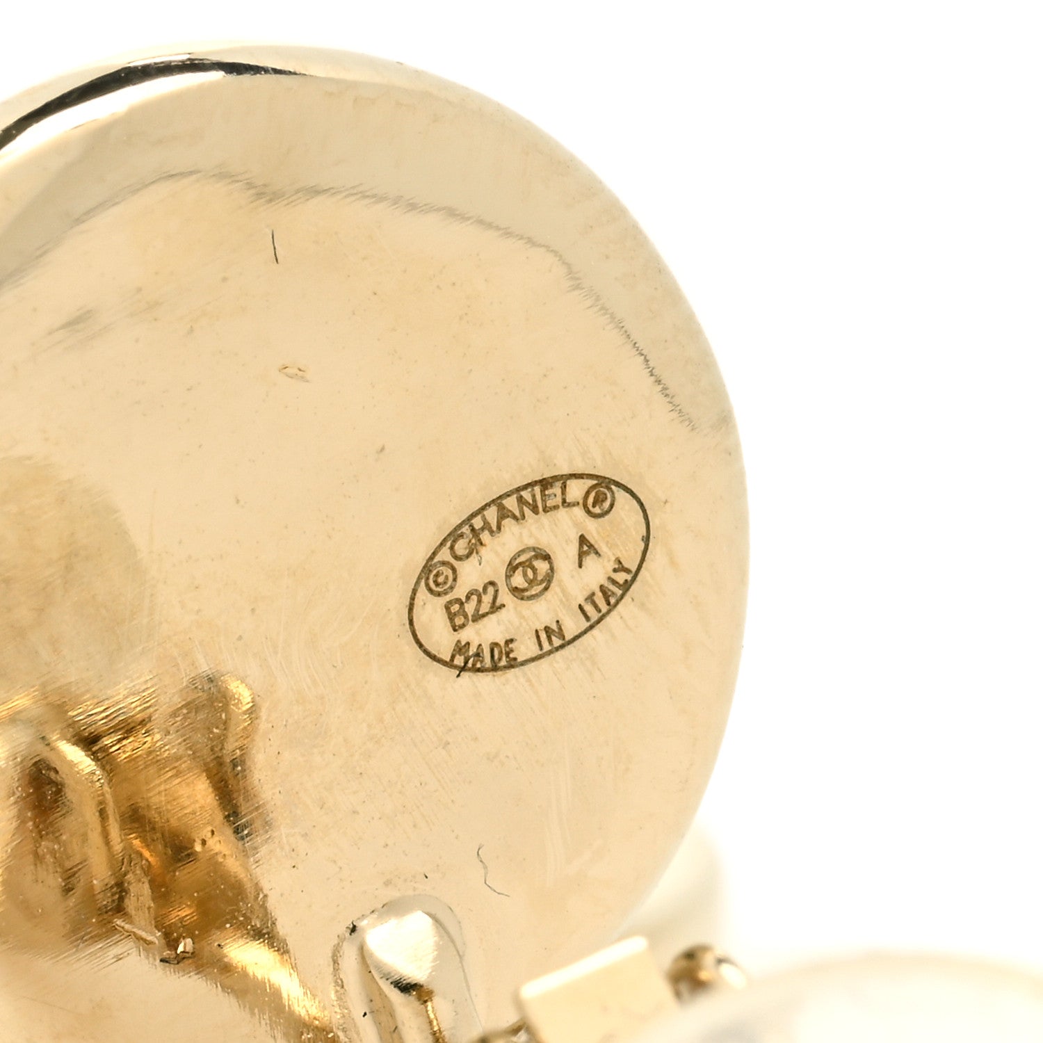 Chanel Pearl Enamel CC Drop Earrings Black 3 of 3