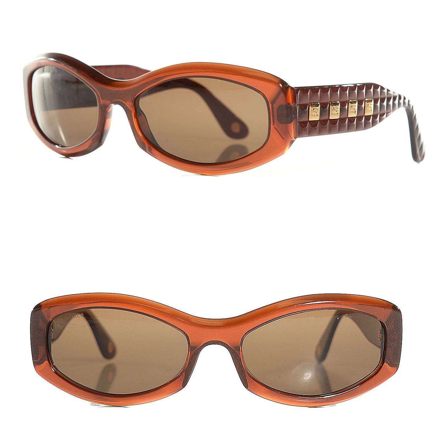 Chocolate Bar Quilted CC 5029 Sunglasses Brown