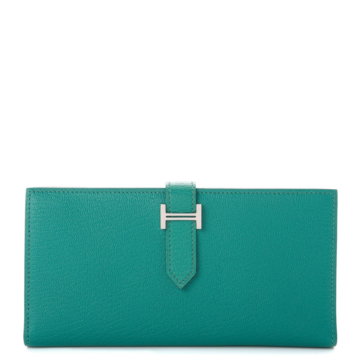 Chevre Mysore Bearn Wallet Bleu Paon