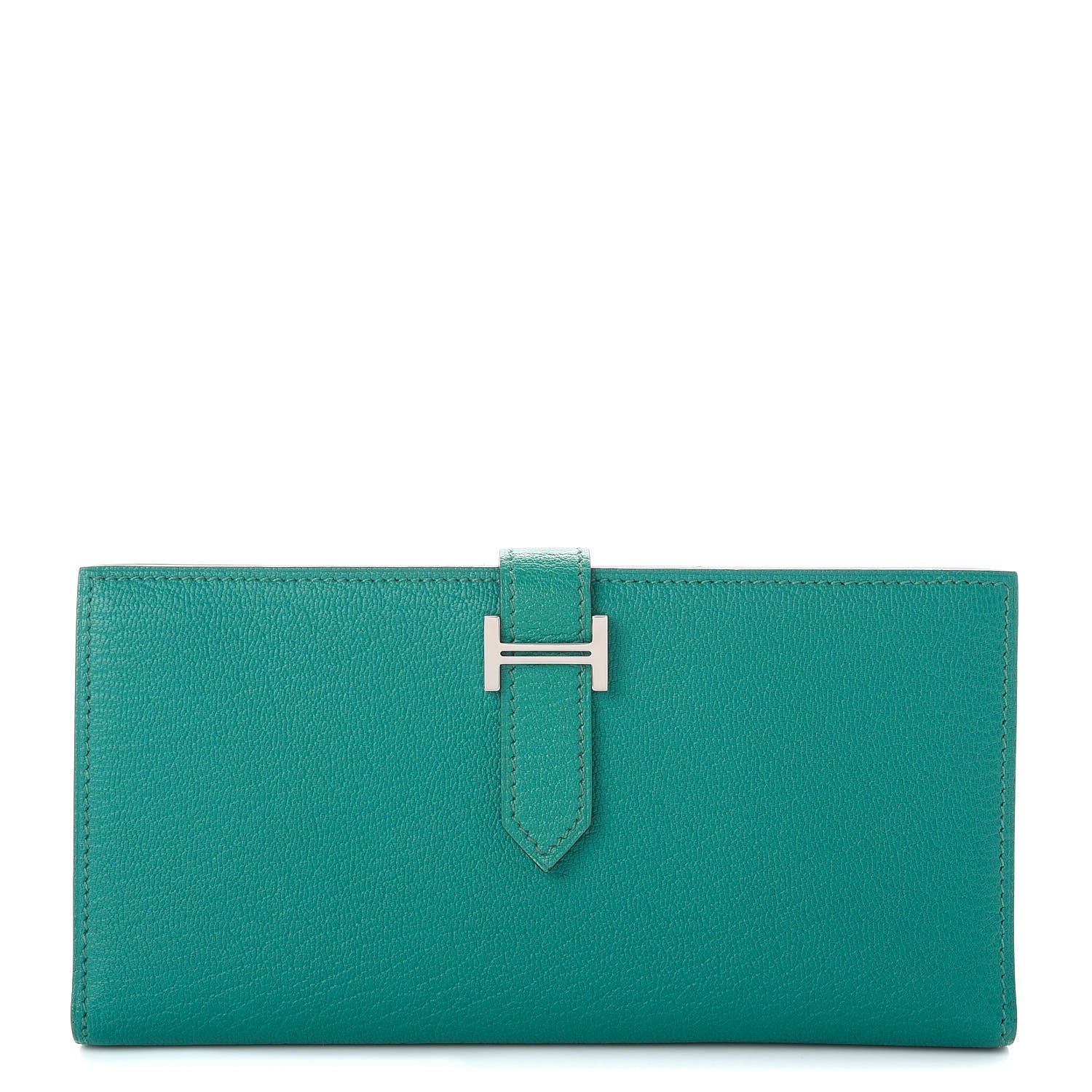 Hermes Chevre Mysore Bearn Wallet Bleu Paon 1 of 8