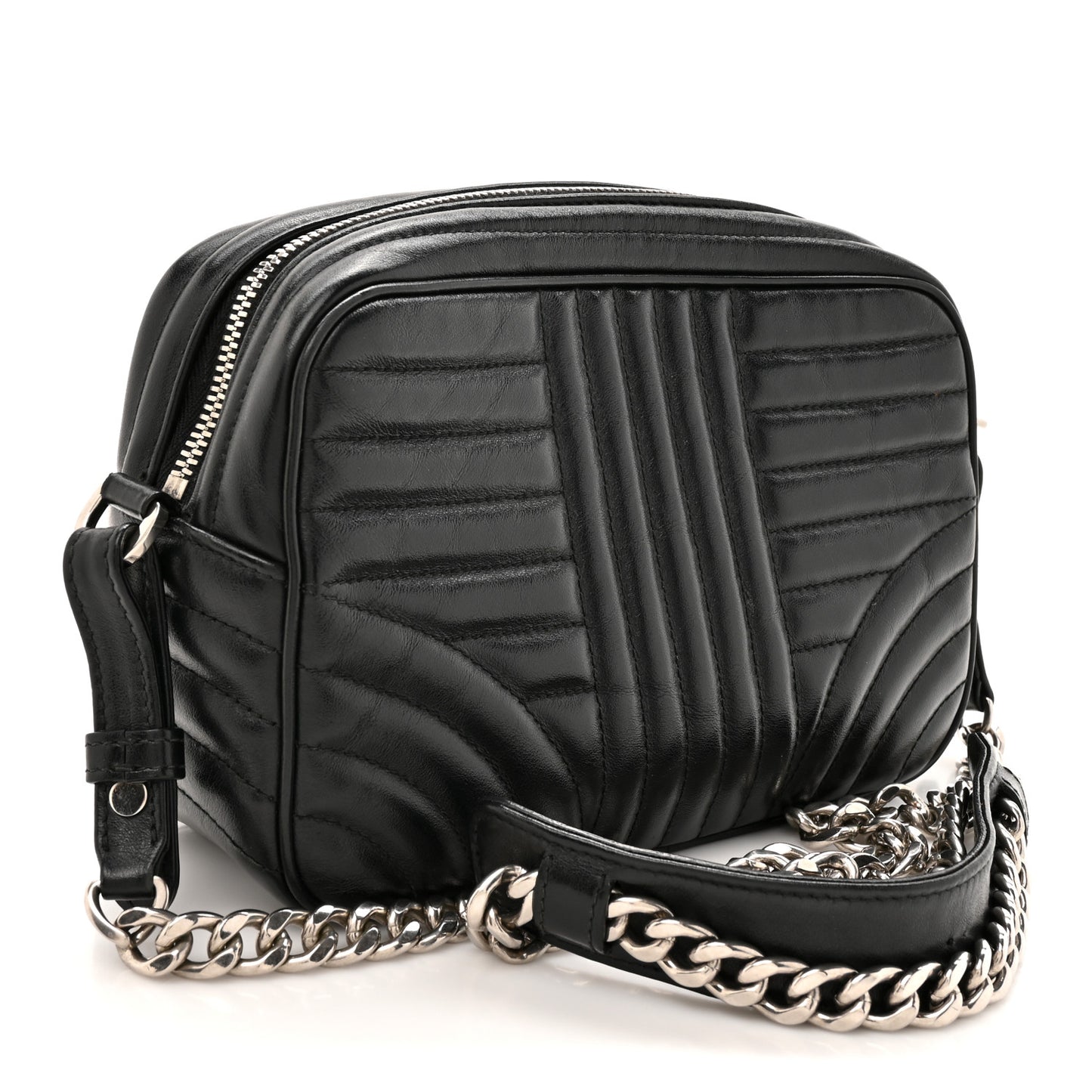 Soft Calfskin Diagramme Camera Bag Black