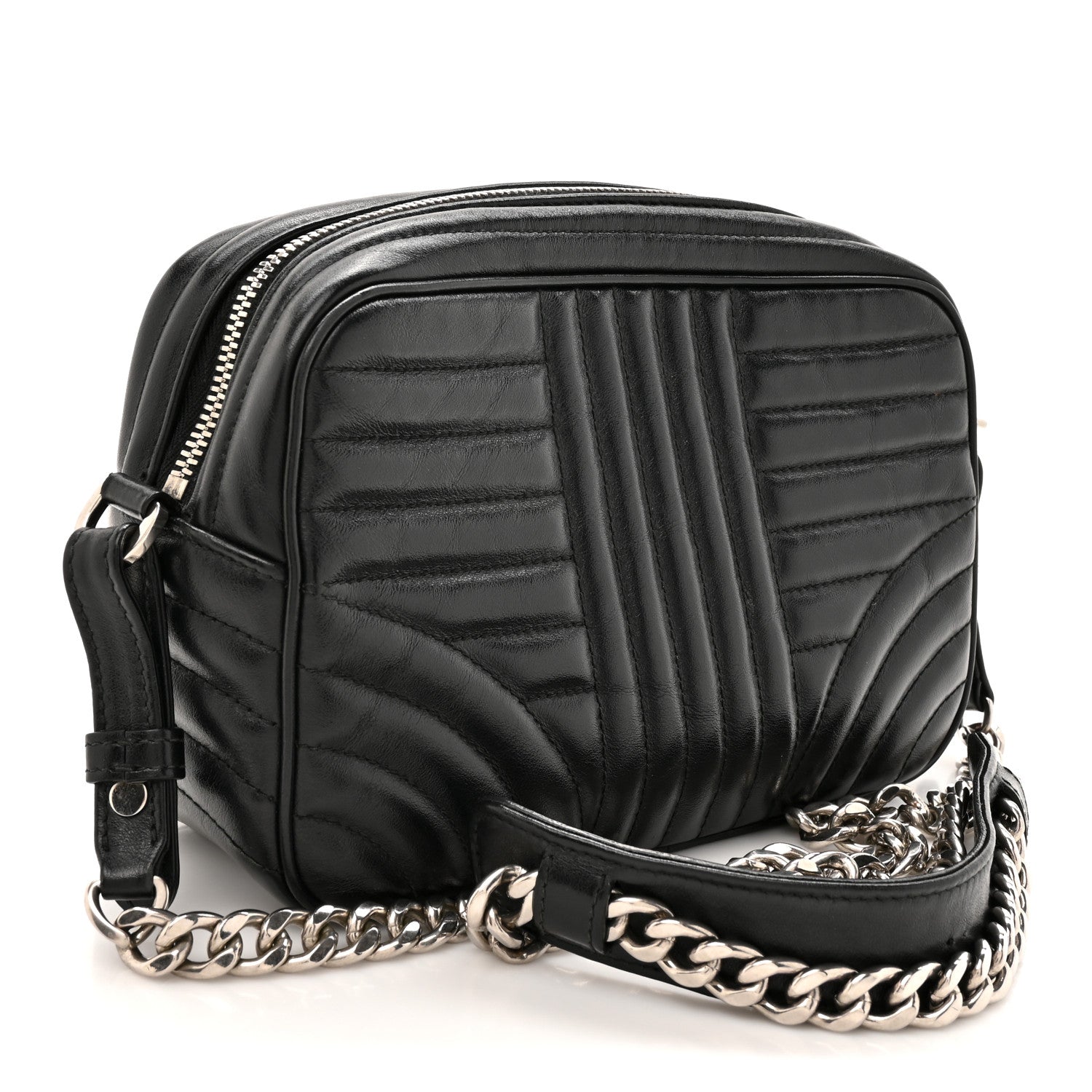 Prada Soft Calfskin Diagramme Camera Bag Black 3 of 13