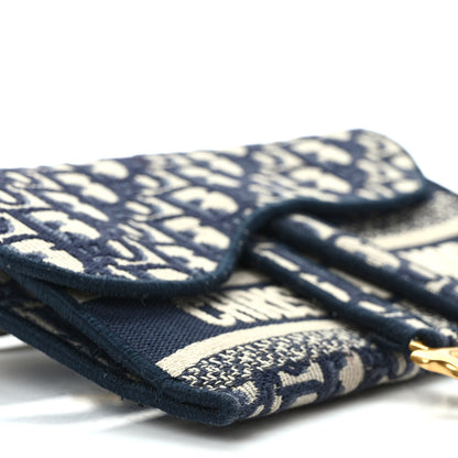 Christian Dior Oblique Slim Saddle Pouch Blue 8 of 11