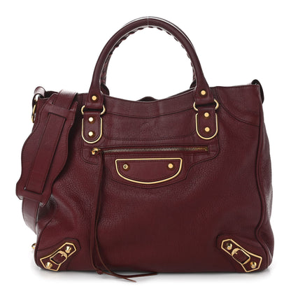 Balenciaga Chevre Gold Metallic Edge Hardware Velo Rouge Brique Rouge Grenade 1 of 9