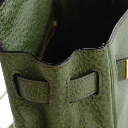 Hermes Buffle Gala Kelly Ado Backpack 28 Vert Olive 3 of 15