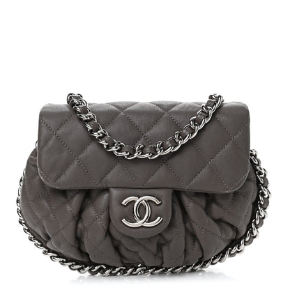 Chanel Washed Lambskin Quilted Mini Chain Around Flap Taupe 1 of 4