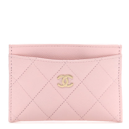Chanel Caviar Quilted Card Holder Light Pink 1 of 9