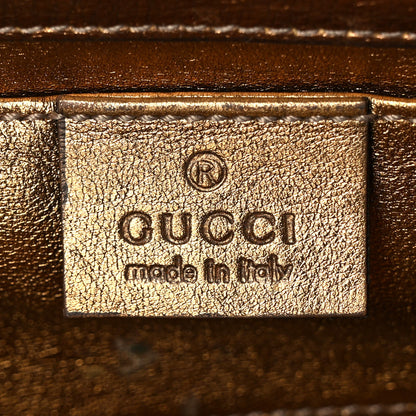 Gucci Metallic Calfskin Britt Clutch Bronze 7 of 12