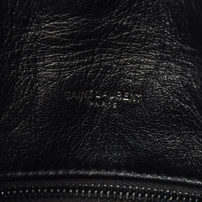 Saint Laurent Calfskin Quilted Toy Loulou Puffer Monogram Monochrome Chain Satchel Black 7 of 11