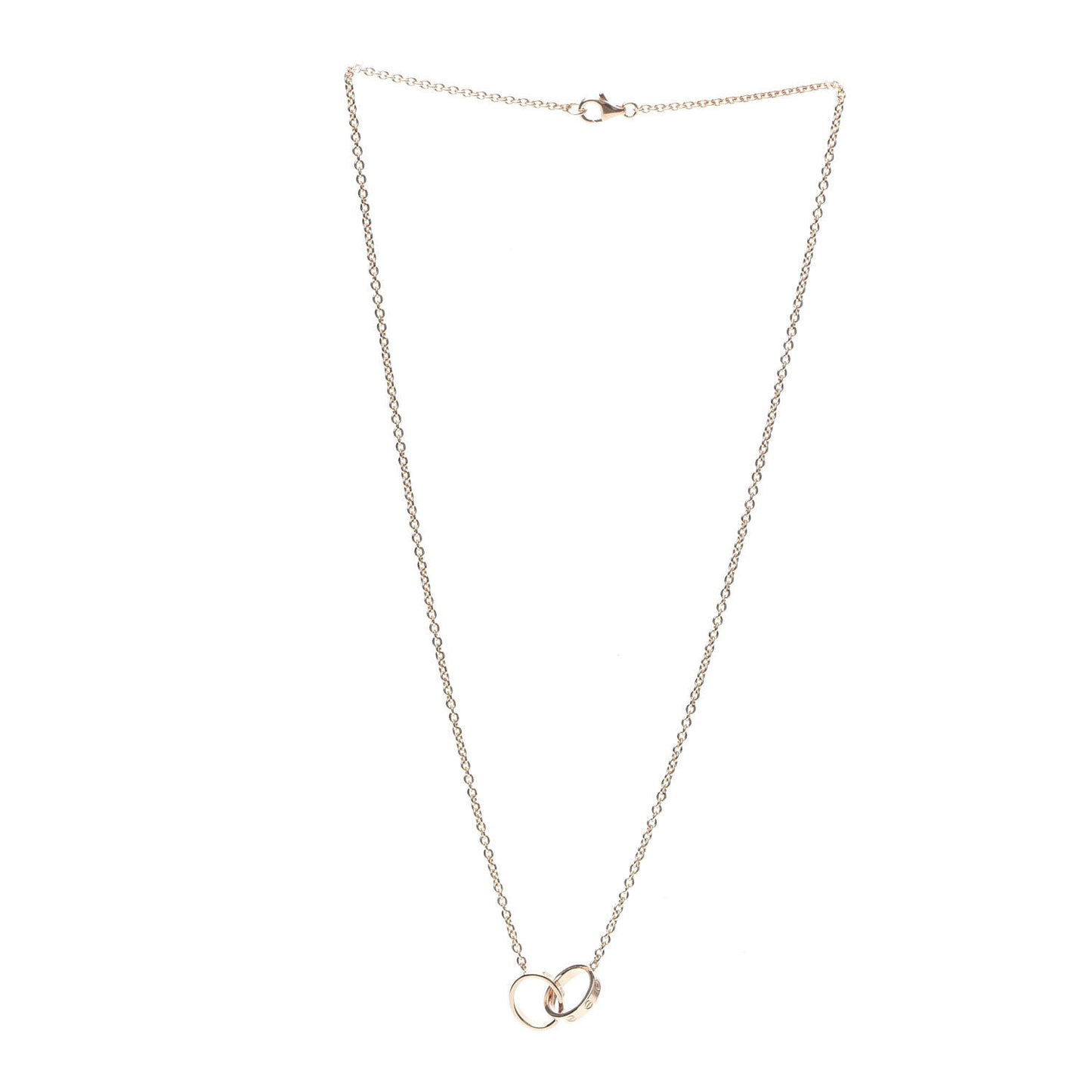 18K Pink Gold Interlocking LOVE Necklace