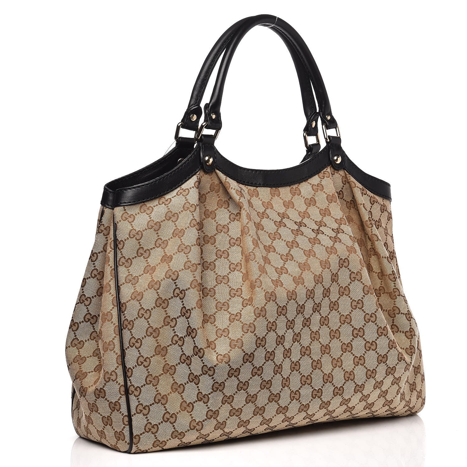 Gucci Monogram Large Sukey Tote Beige Ebony Black 3 of 7