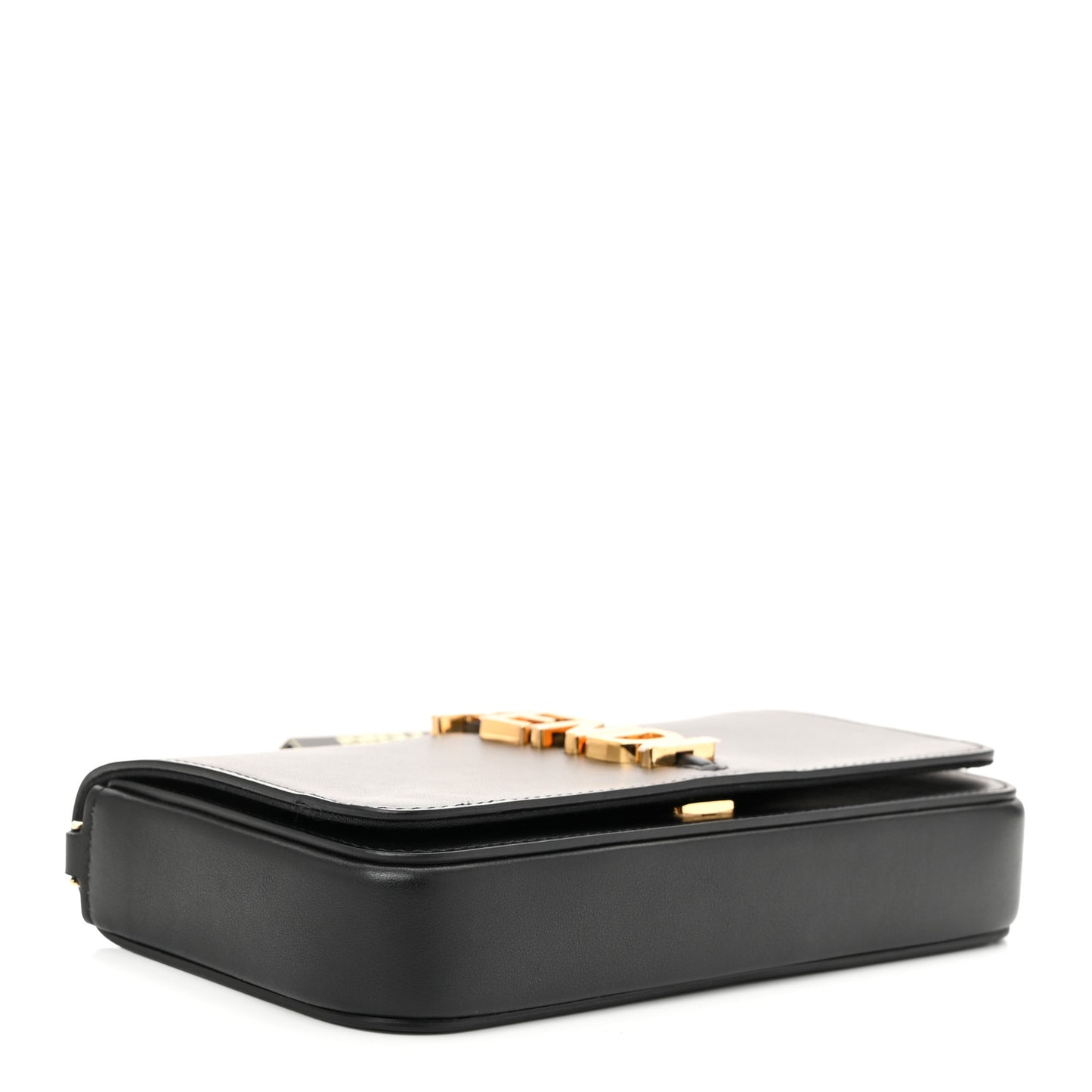 Vitello Grace Matte Fendigraphy Wallet On Chain Black