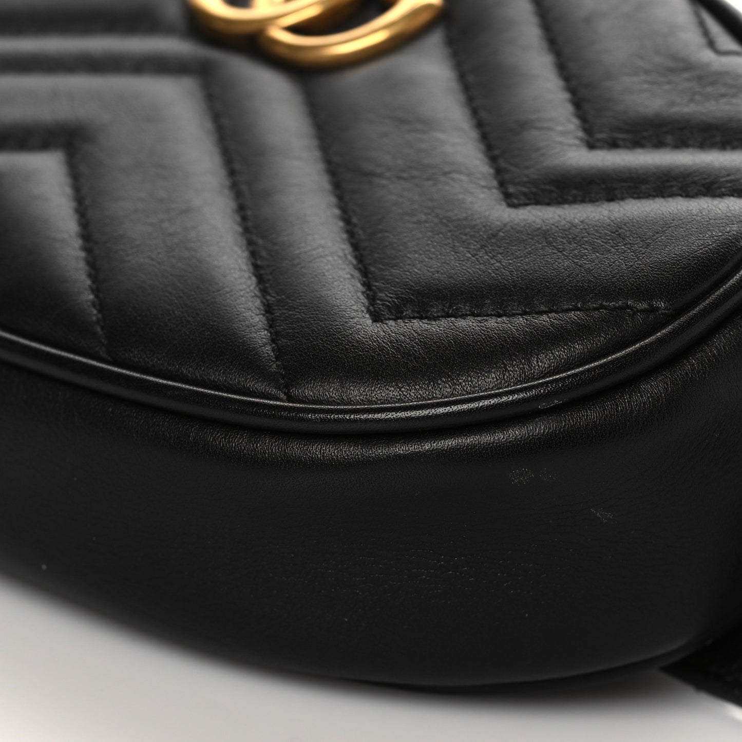 Calfskin Matelasse GG Marmont Belt 75 30 Bag Black