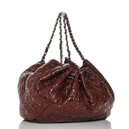 Chanel Vinyl Rock In Moscow Cabas Tote Burgundy 3 of 7