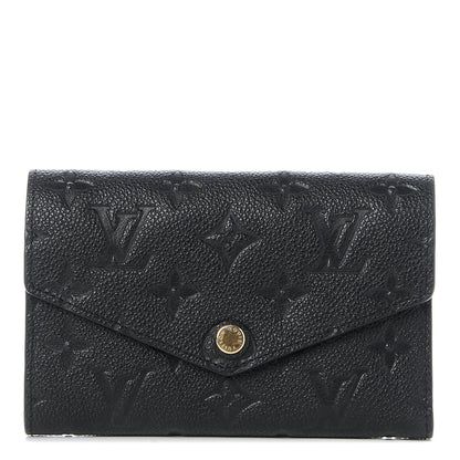 Louis Vuitton Empreinte Compact Curieuse Wallet Black 1 of 8
