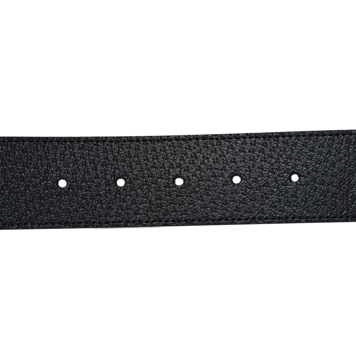 Textured Dollar Calfskin Double G 40mm Belt 110 44 Black
