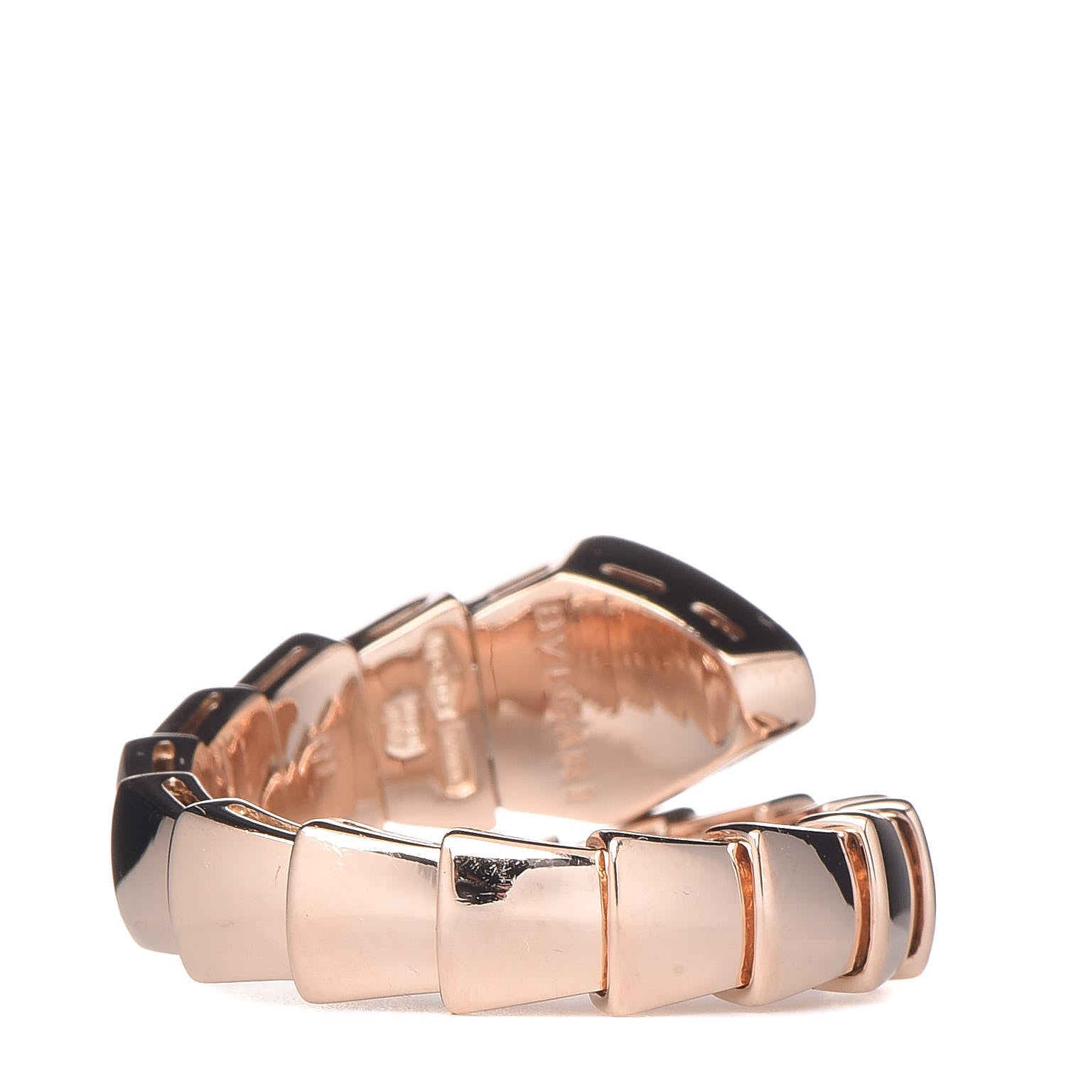 Bulgari 18K Rose Gold Diamond Serpenti Ring M 57 8 4 of 6
