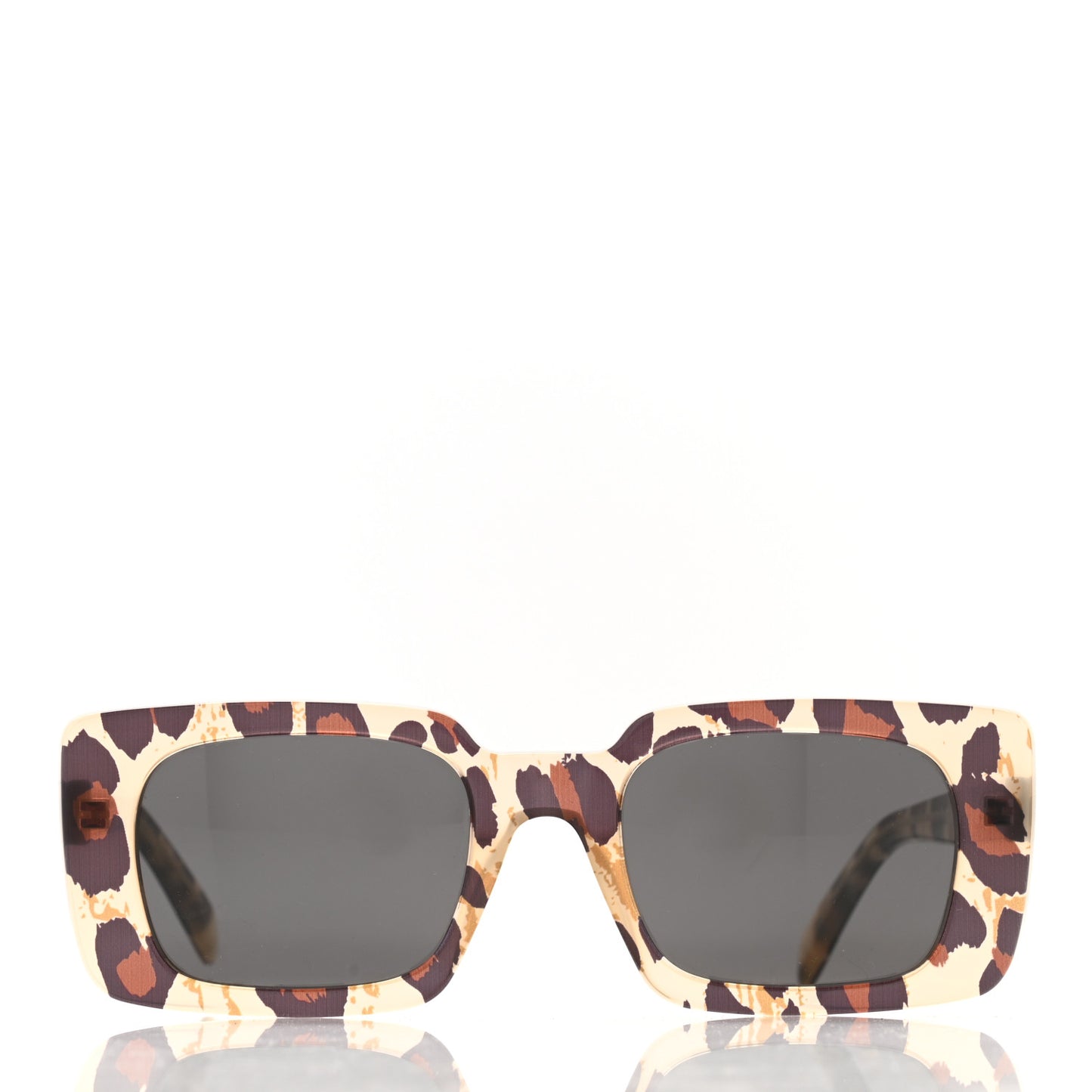 Acetate Rectangular Sunglasses CL402131 Brown Multicolor