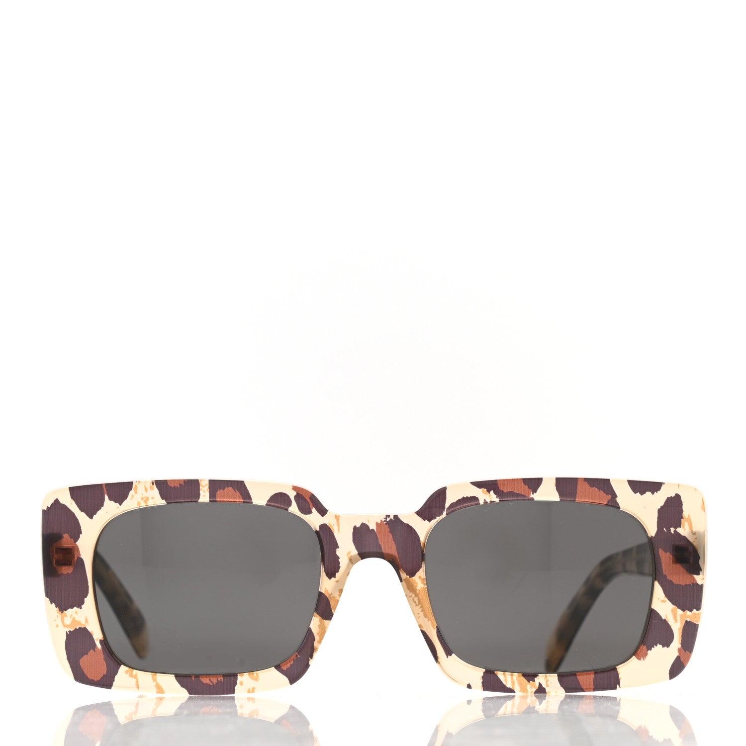 Celine Acetate Rectangular Sunglasses CL402131 Brown Multicolor 2 of 7