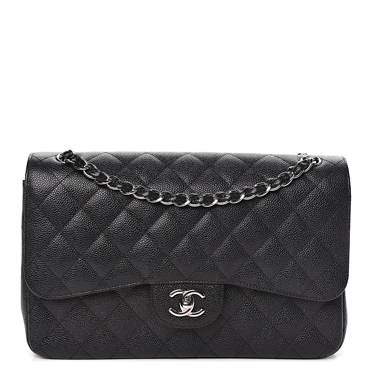 Chanel Caviar Quilted Jumbo Double Flap Black 1 of 11