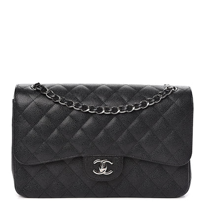 Chanel Caviar Quilted Jumbo Double Flap Black 1 of 11