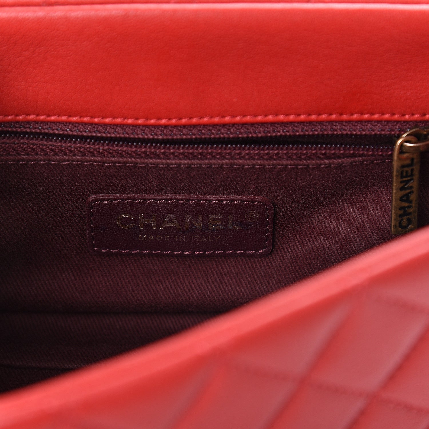 Chanel Shiny Sheepskin Quilted Mini Trapezio Flap Red 5 of 8