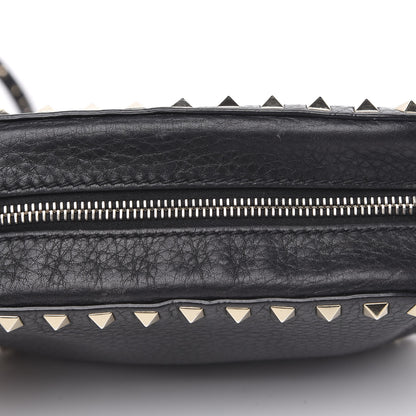 Valentino Garavani Pebbled Calfskin Rockstud Camera Crossbody Bag Black 13 of 14