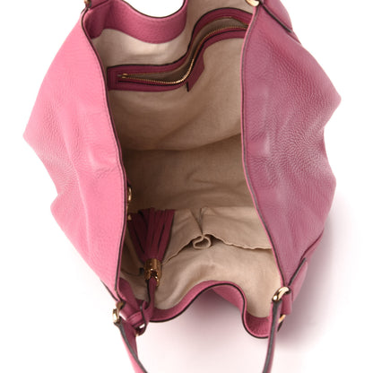 Gucci Pebbled Calfskin Medium Soho Shoulder Bag Fresia Rose 5 of 8