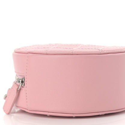 Chanel Lambskin Stitch Round Clutch With Chain Pink 9 of 10