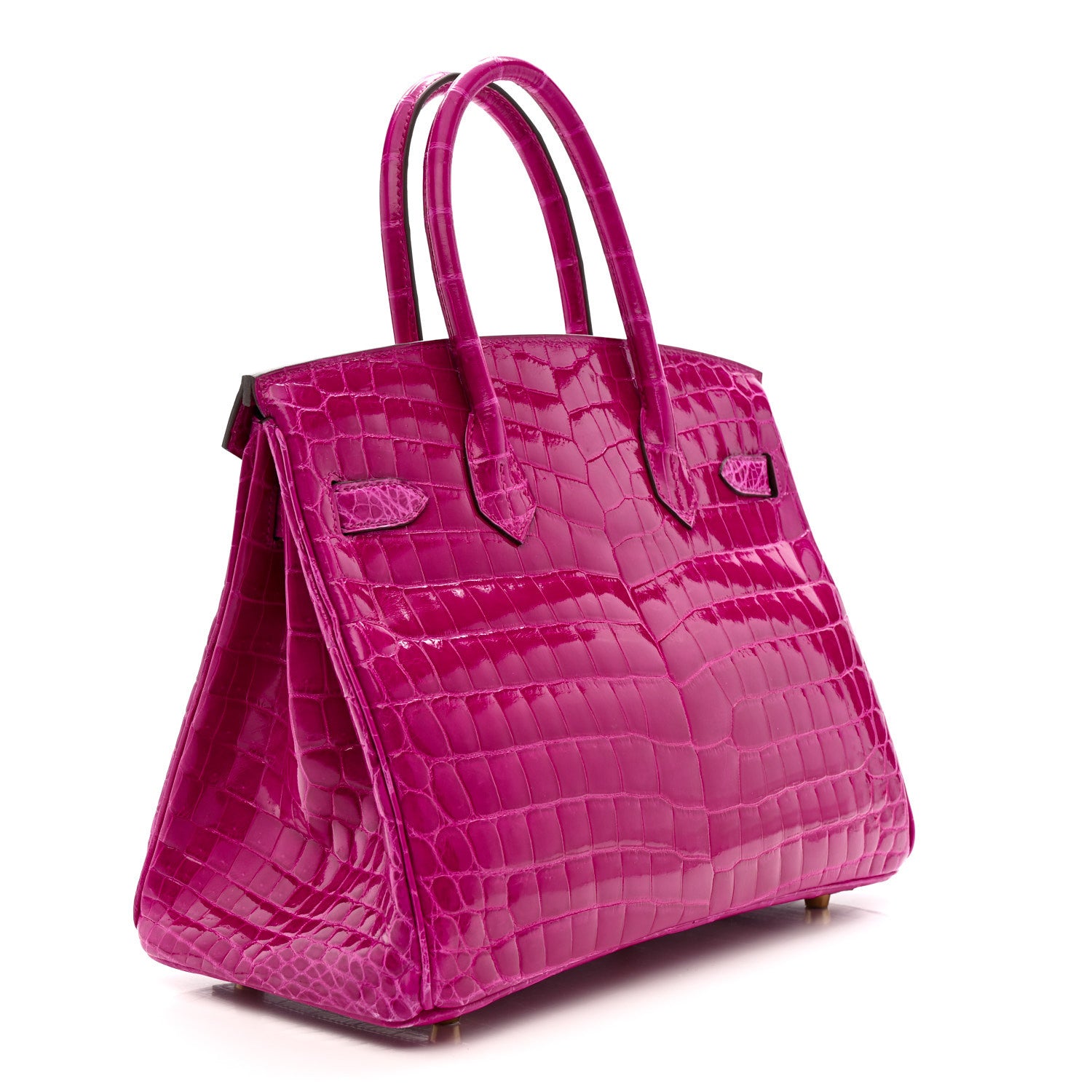 Hermes Shiny Niloticus Crocodile Birkin 30 Rose Scheherazade 3 of 11