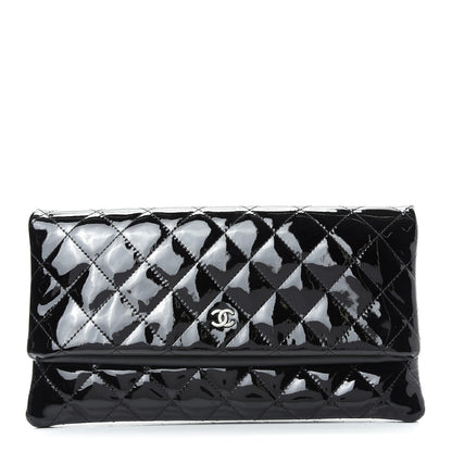 Chanel Patent Calfskin Quilted Beauty CC Clutch Black 1 of 8