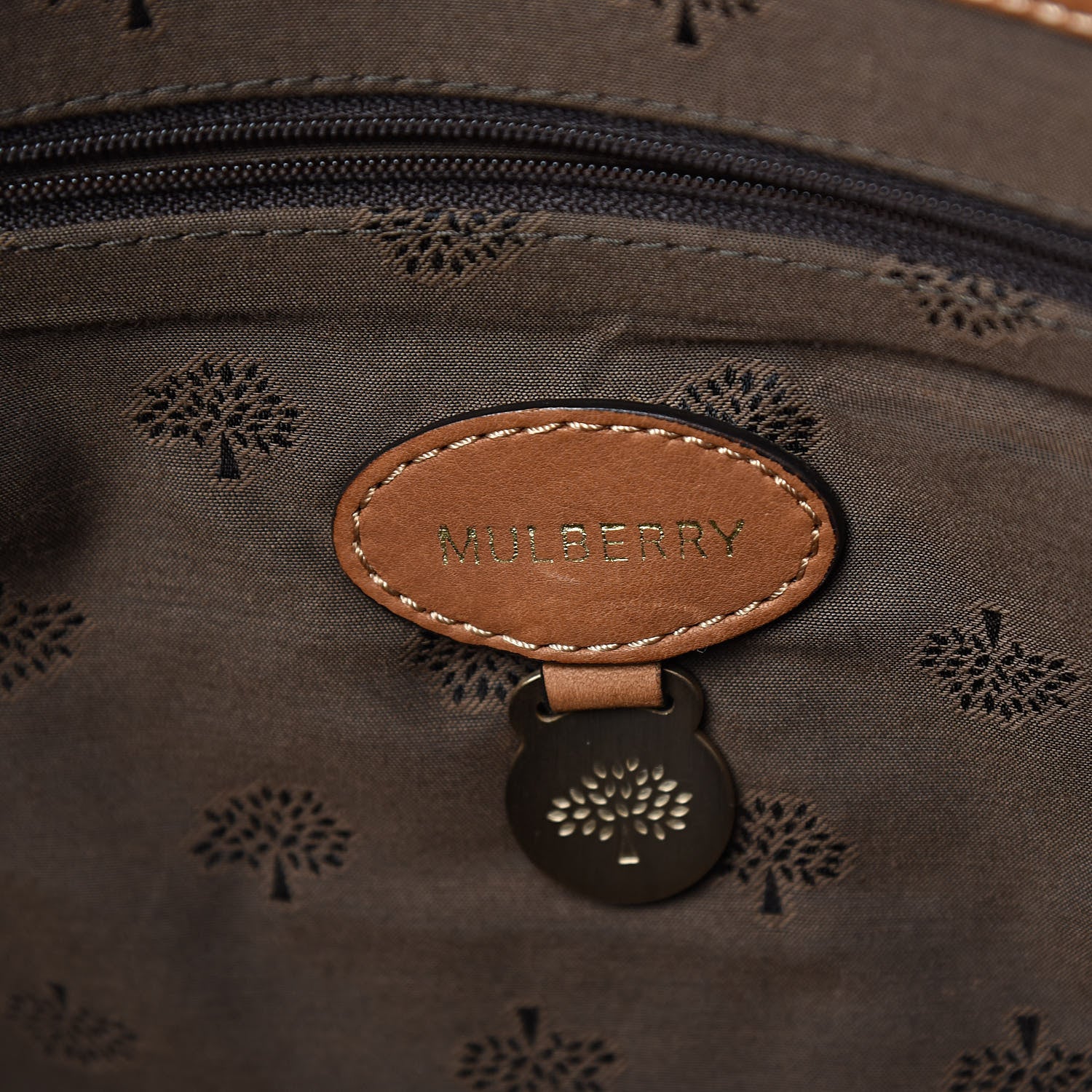 Mulberry Soft Grain Calfskin Tillie Satchel Oak 6 of 11