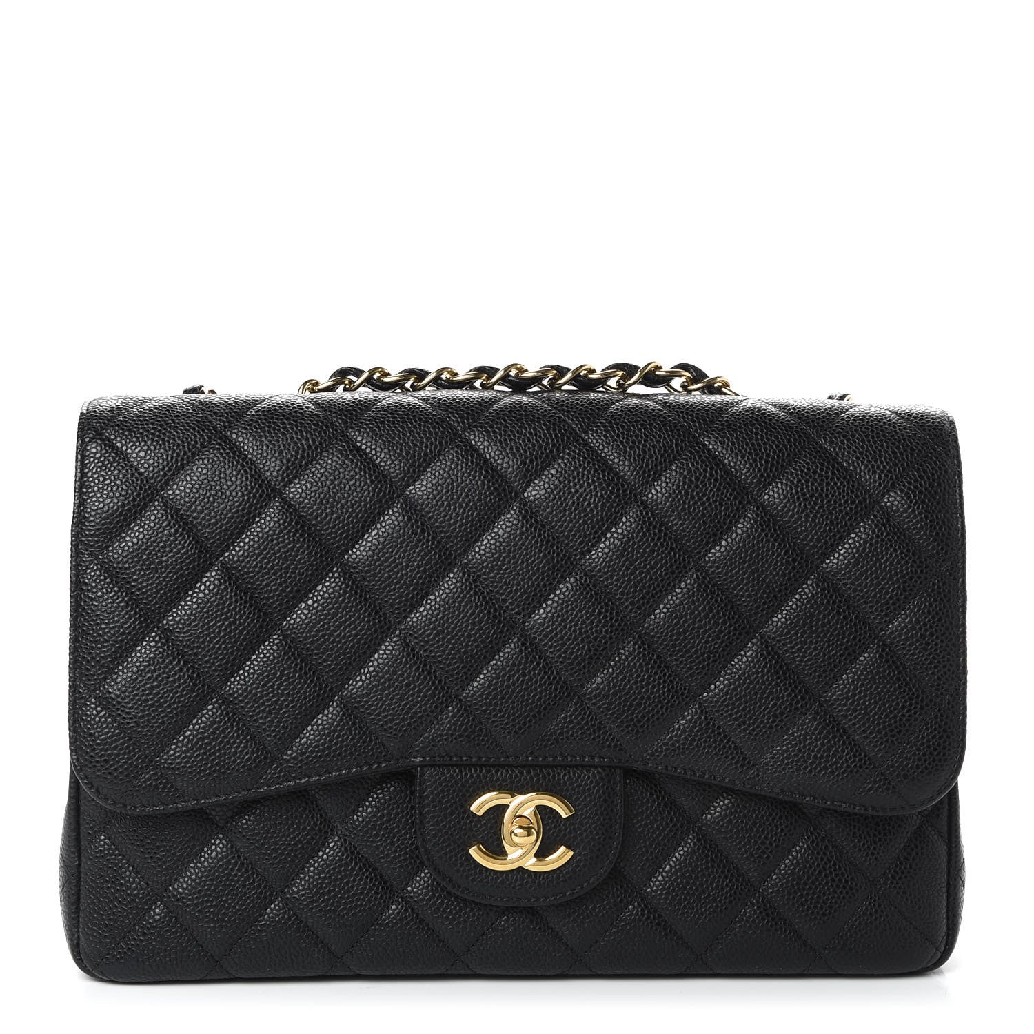 Chanel Caviar Quilted Jumbo Single Flap Black 1 of 11