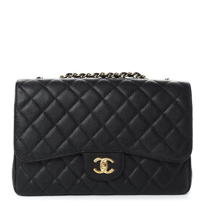 Chanel Caviar Quilted Jumbo Single Flap Black 1 of 11