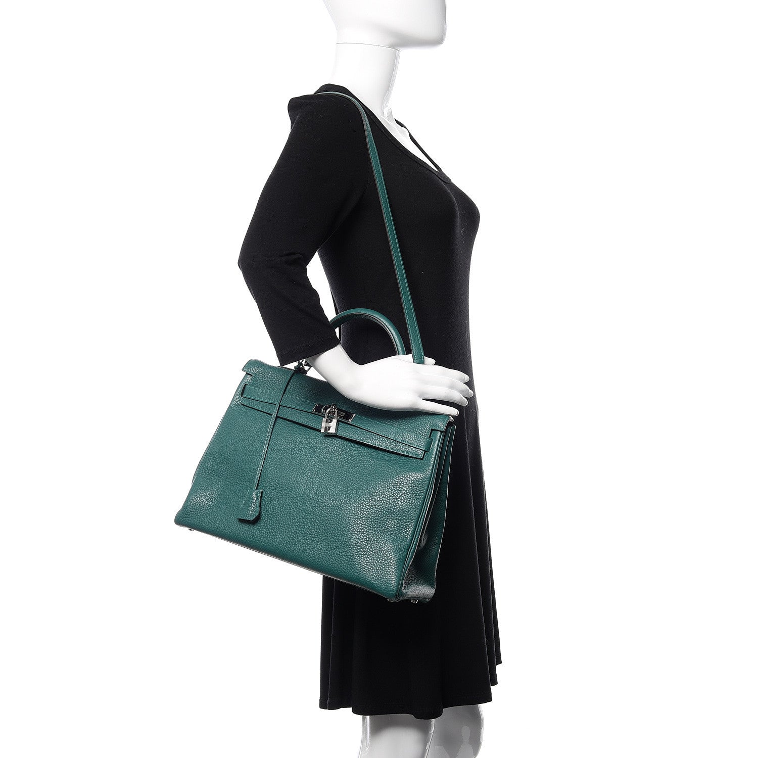 Hermes Togo Kelly Retourne 35 Malachite 2 of 33