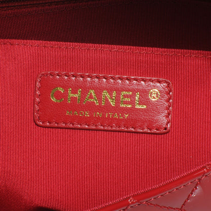 Chanel Patent Calfskin Quilted Valentine Charms Medium Single Flap Red 7 of 8