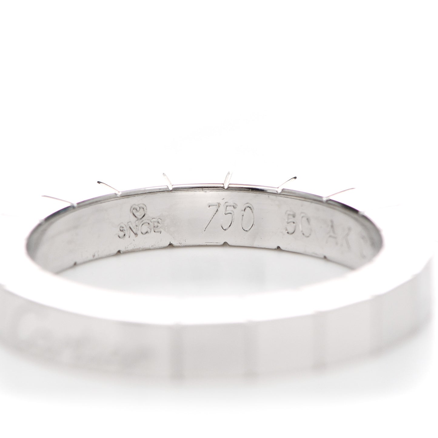 18K White Gold Lanieres Ring 50 5.25